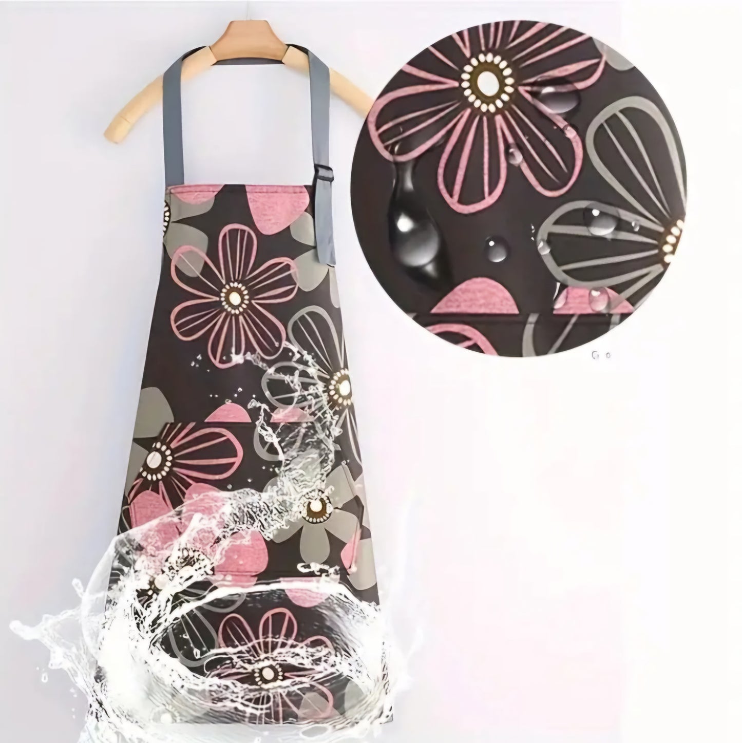 TABLIER DE JARDIN ROSE FLEURI