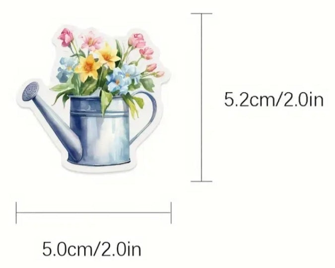 50 autocollants FLEURS et JARDIN