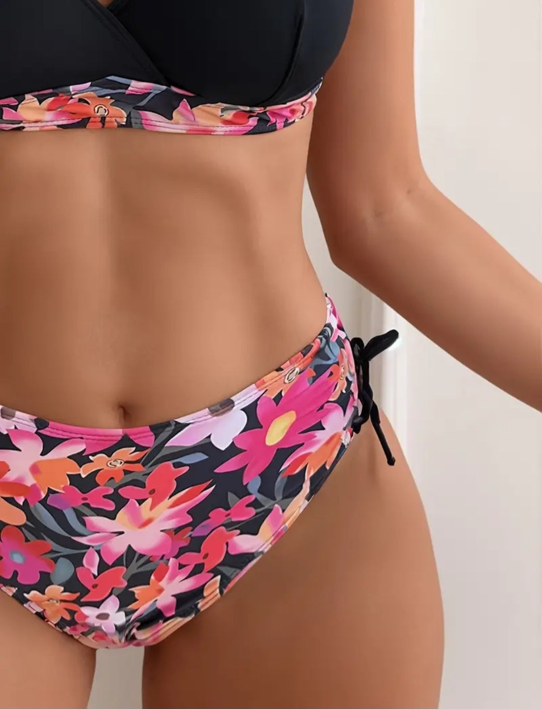 Maillot de bain fleuri 2 pièces PARADIS ROSE